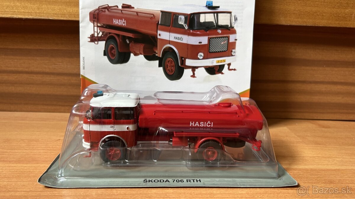 ŠKODA 706 LIAZ RTH HASIČI 1:43 DeaGostini + časopis PL