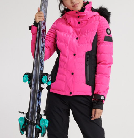 NOVA Superdry pink puff ski jacket