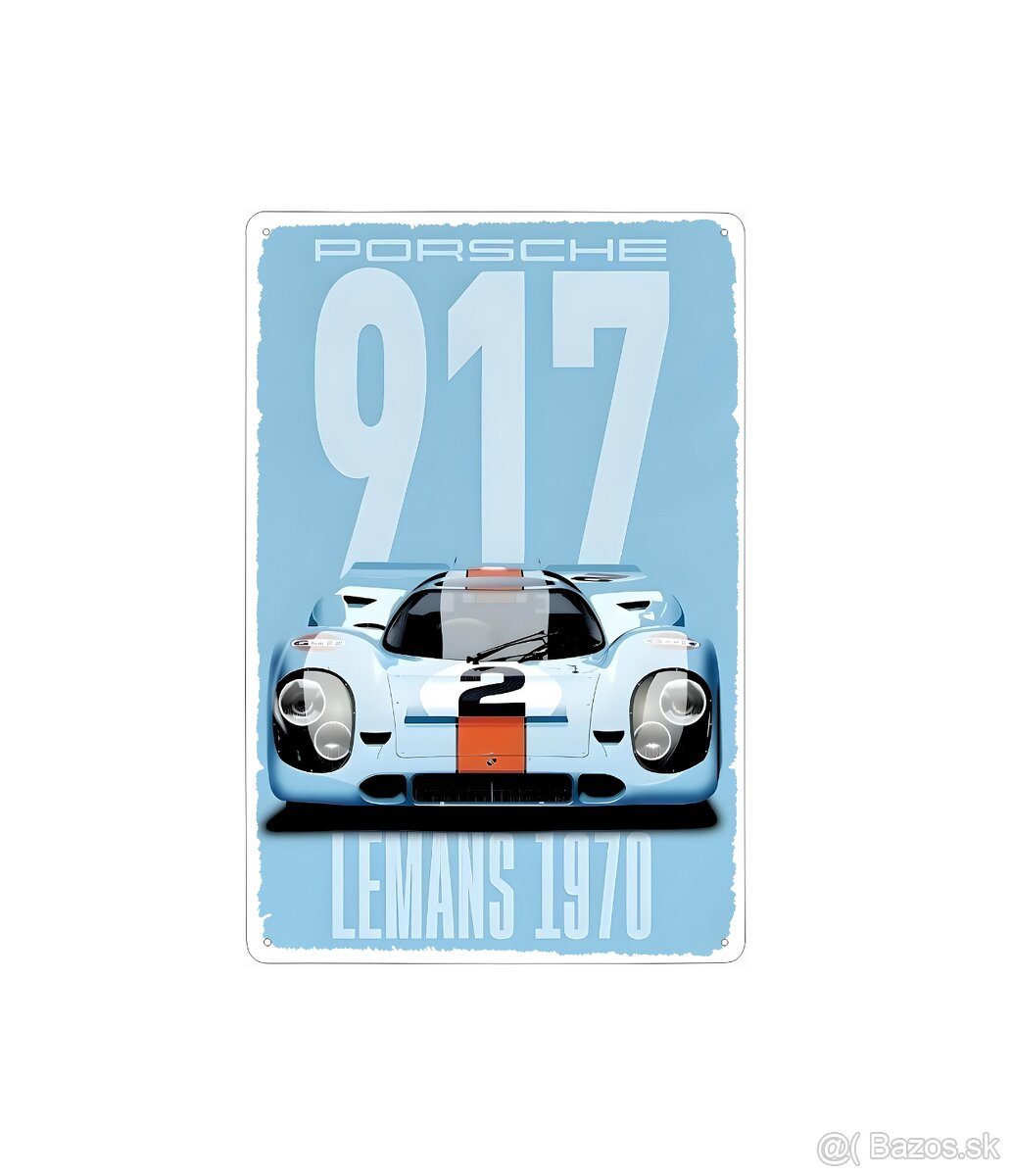 cedule plechová - Porsche 917K Gulf 24h Le Mans 1970