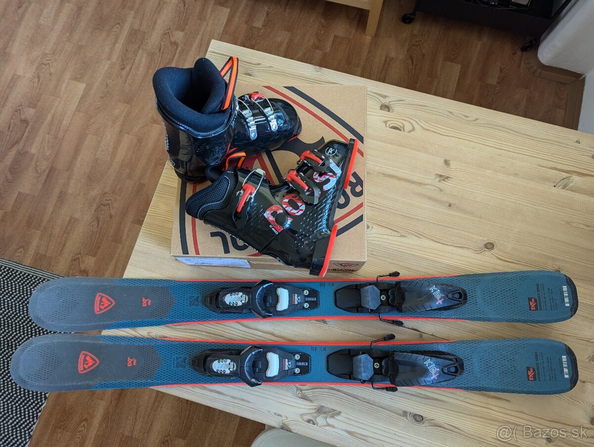 Detske lyze Rossignol ExpPro 104cm s topankami velk. 20,5