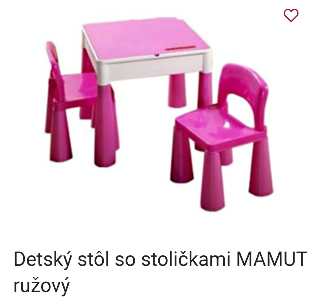 Mamut - stôl so stoličkami