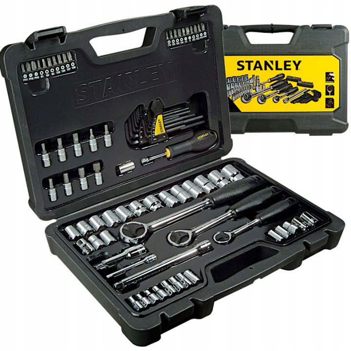 Gola sada STANLEY 1/4"+3/8"+1/2" 80 dielna