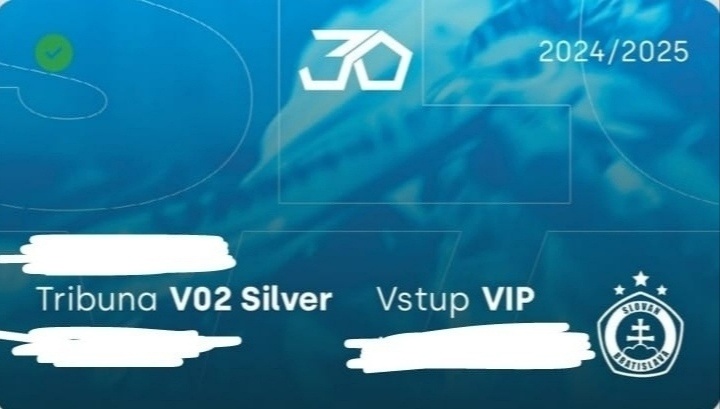 2x VIP Silver V02 vstupenky na LM - Slovan Bratislava