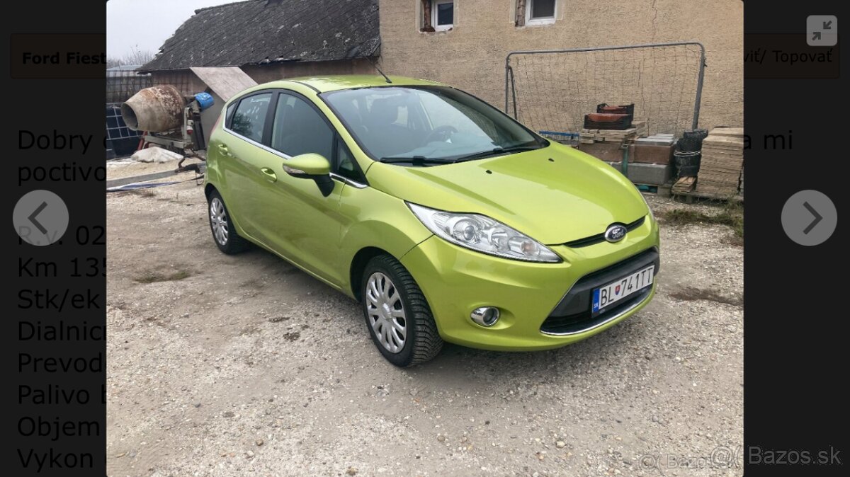 Ford Fiesta 1.25 benzin Duratec