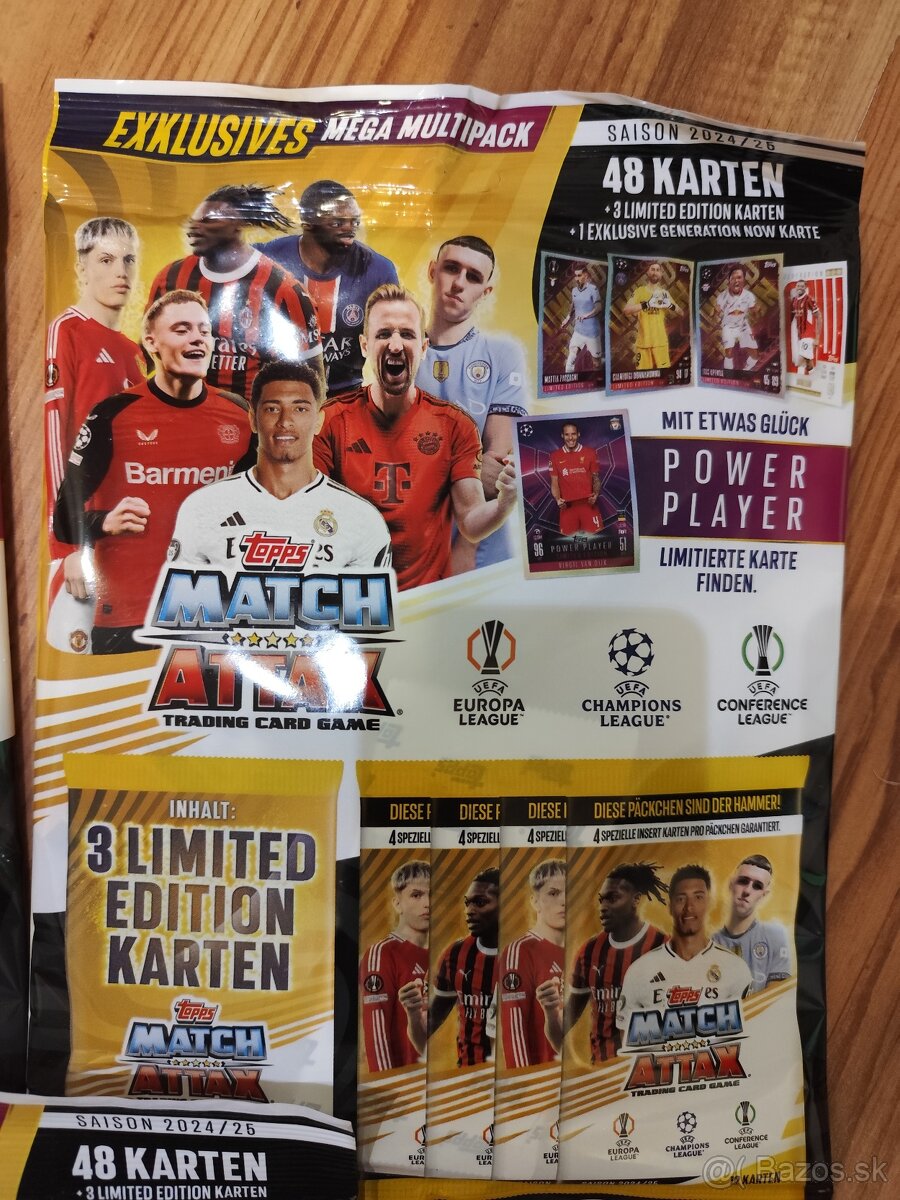 Futbalové kartičky Match Attax 2024/25 Mega Multipac