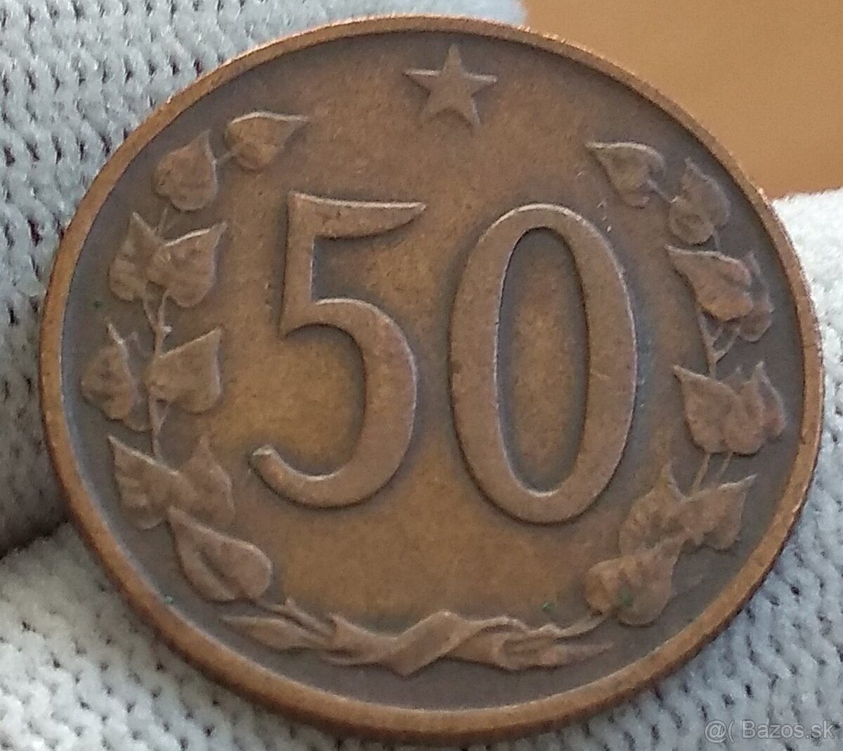 Československé 50 haliere.