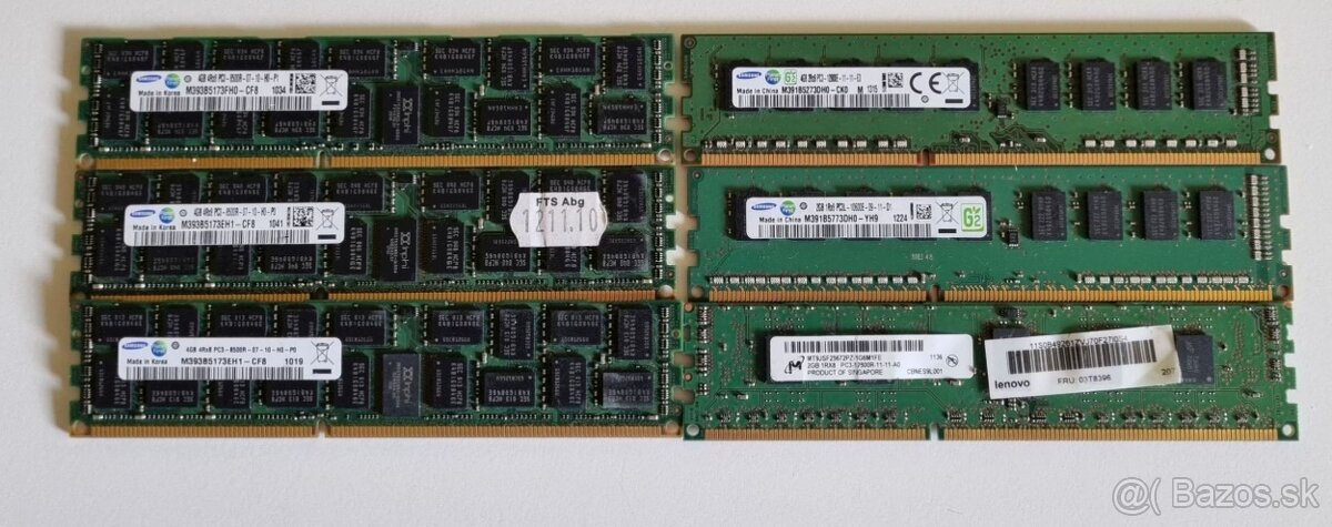 ECC server/workstation RAM DDR2/DDR3