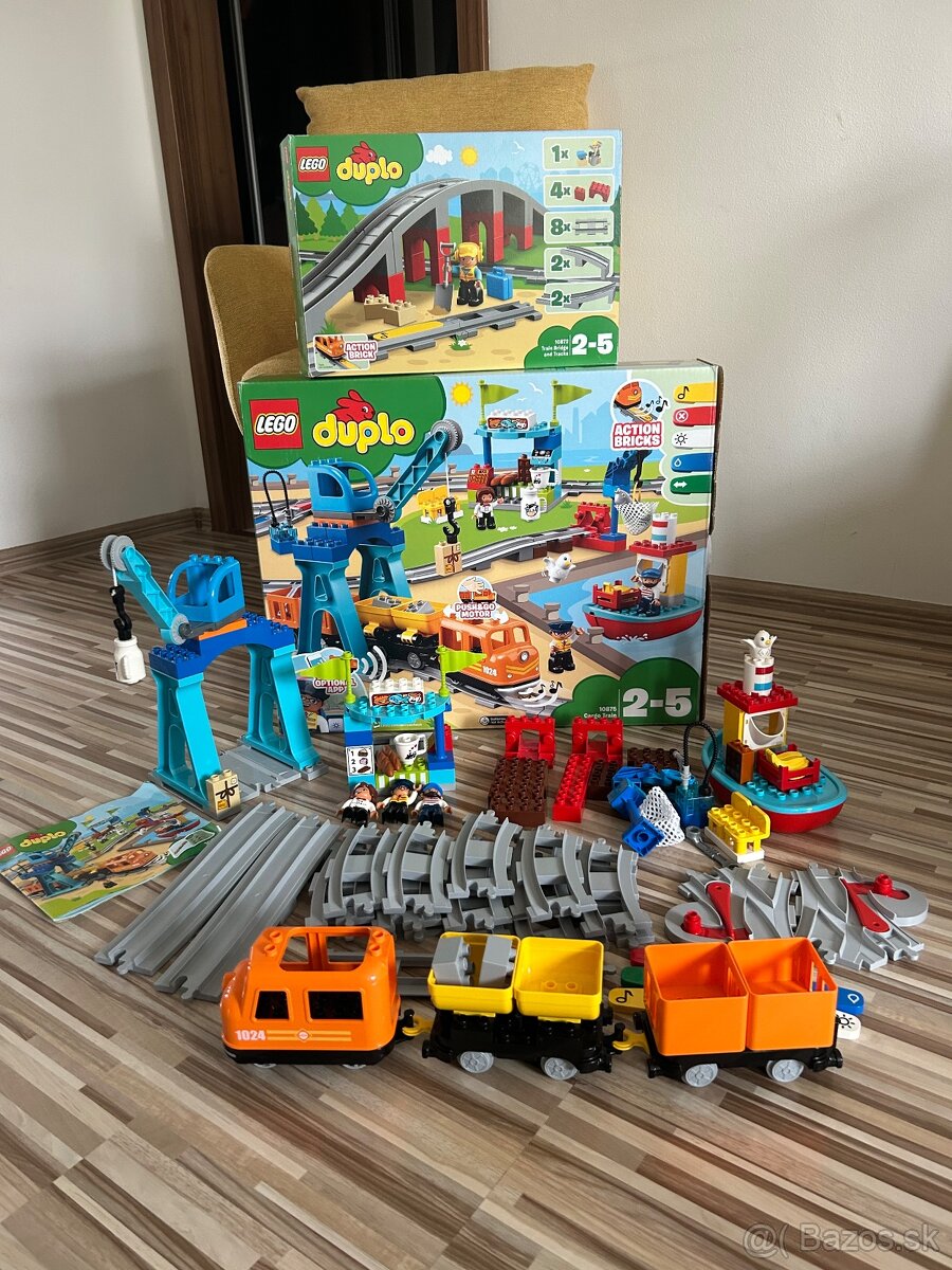 lego duplo 10875 Nakladny vlak + lego duplo most