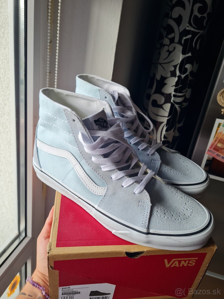 Vans Sk8 Hi BLUE nové nenosené Kotníkové