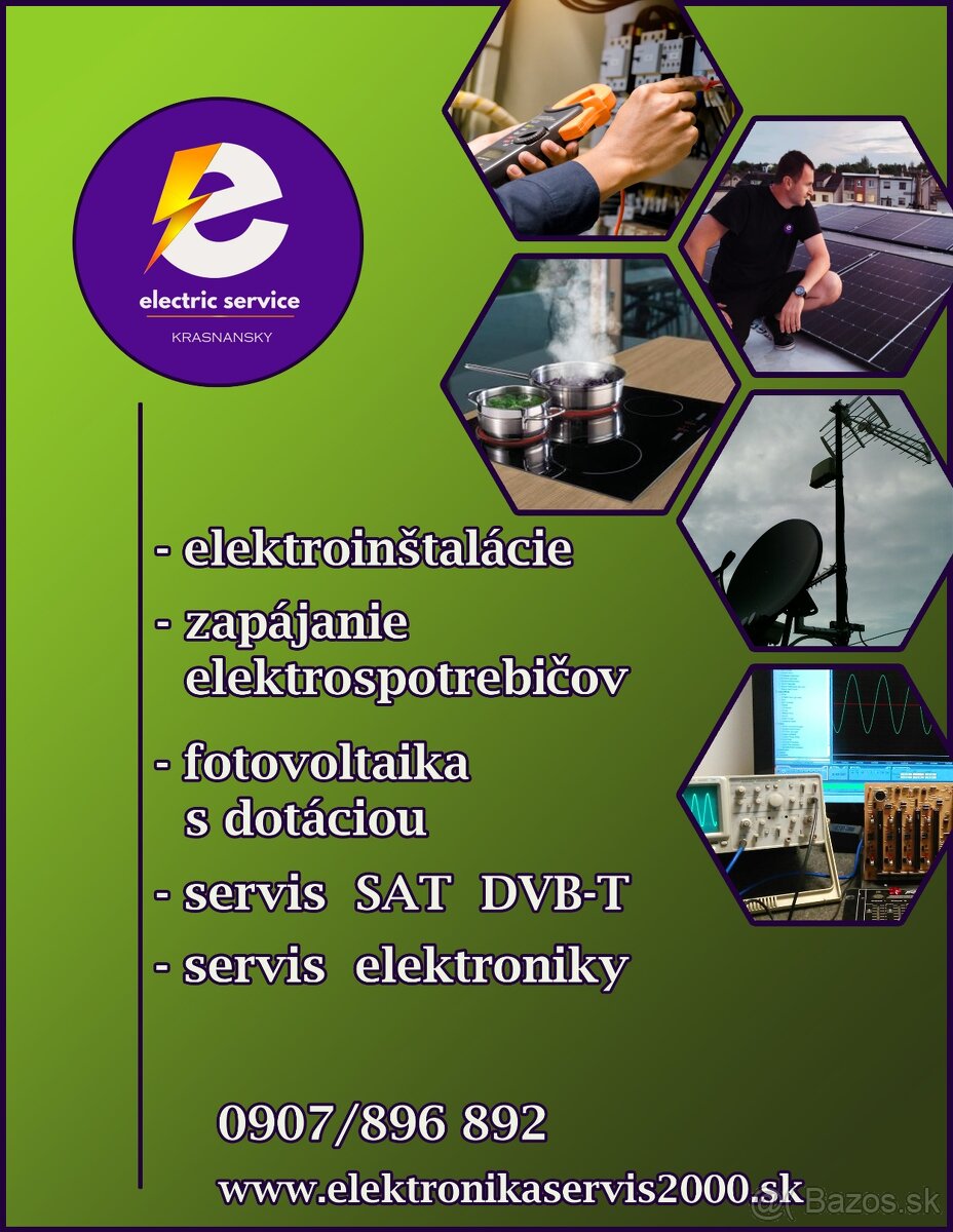 Elektroinštalácie , kompletné realizácie, + servis SAT, TV