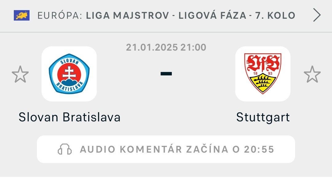 Vstupenky Slovan-Stuttgart