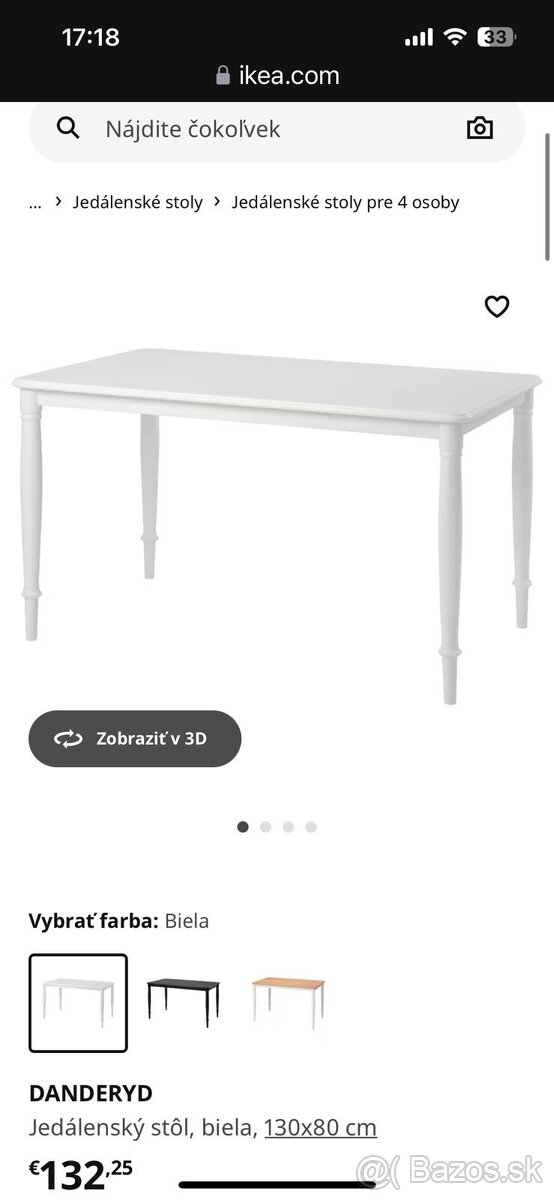 Kuchynský stôl Ikea