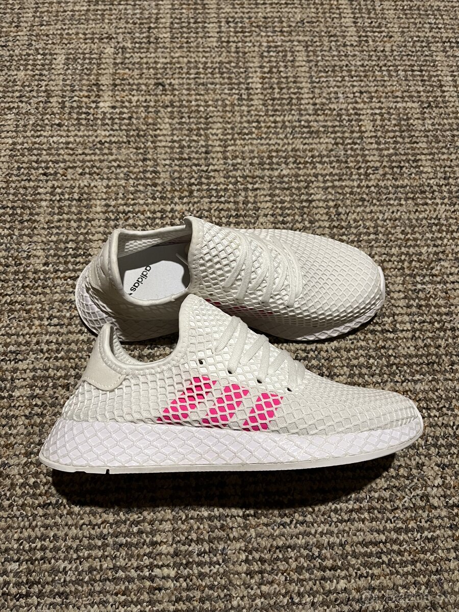 Adidas Deerupt Vel 40 bílorůžové