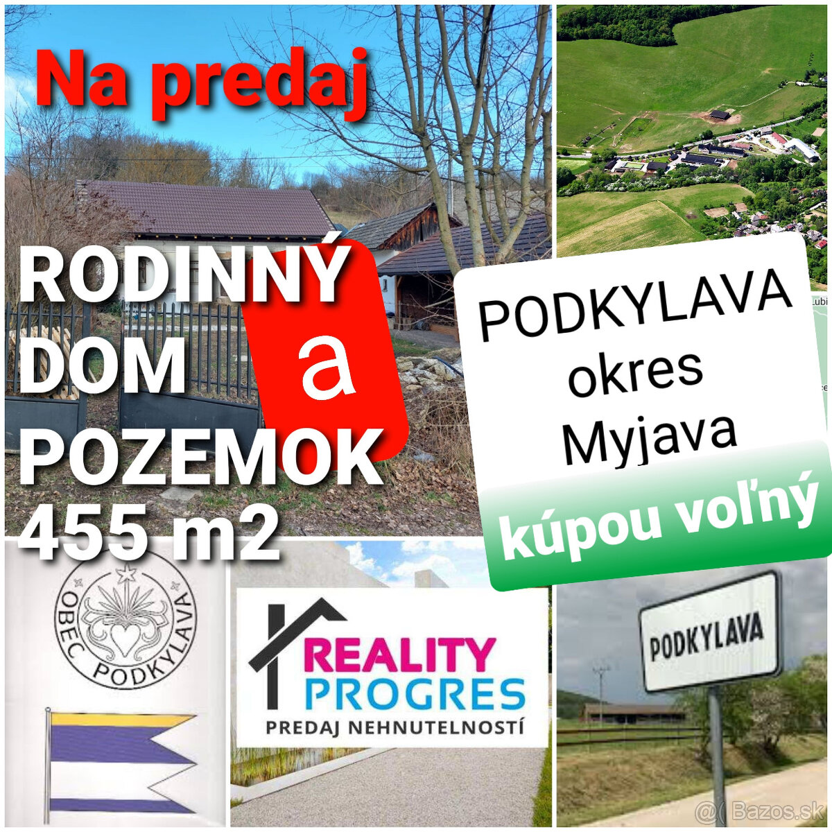 RODINNÝ DOM a POZEMOK 455m2 PODKYLAVA-MYJAVA-20km od PIEŠŤAN