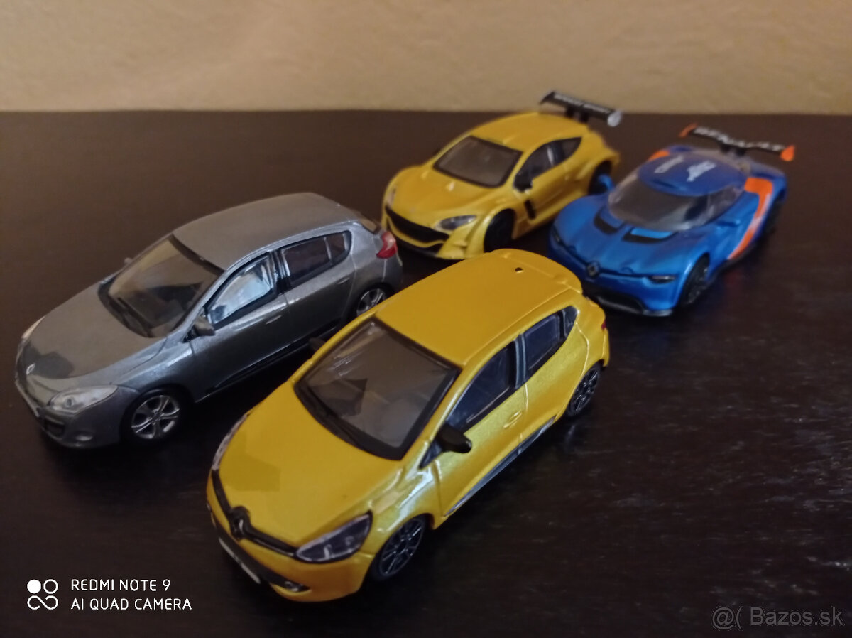 4x zberateľské modely aut Renault 1:43