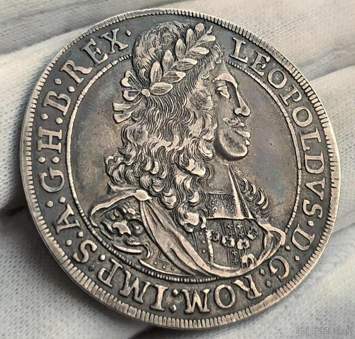 Stříbrný Tolar Leopold I. 1668, TOP SBÍRKOVÝ STAV, VZÁCNĚJŠÍ