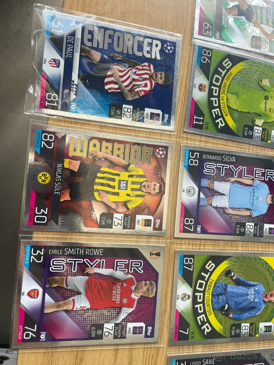 TOPPS futbalove karty