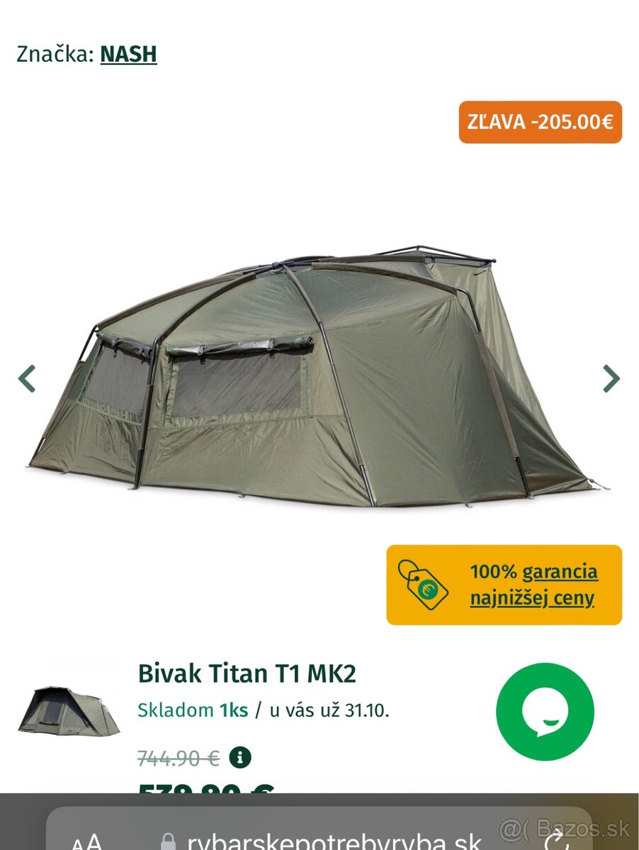 Predam bivak Nash Titan T1 MK2