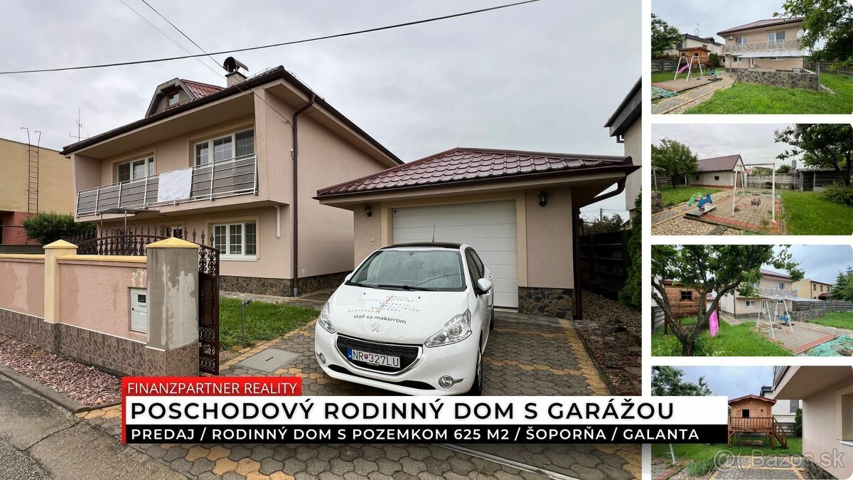 Poschodový rodinný dom so záhradou 625 m2, Šoporňa, Galanta