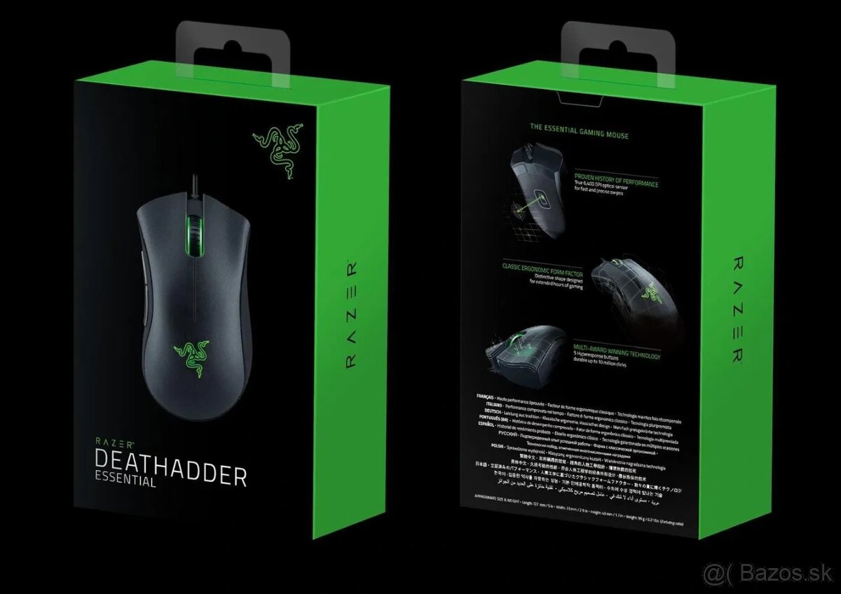 Nová, nikdy nerozbalená herná myš Razer DeathAdder Essential