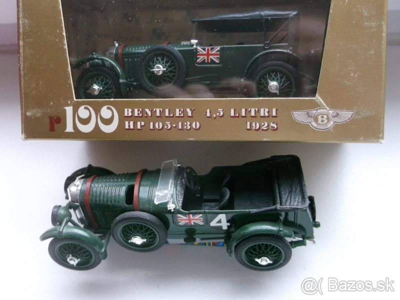 od BRUMM v mierke 1:43 dve auticka BENTLEY 4,5 Litri