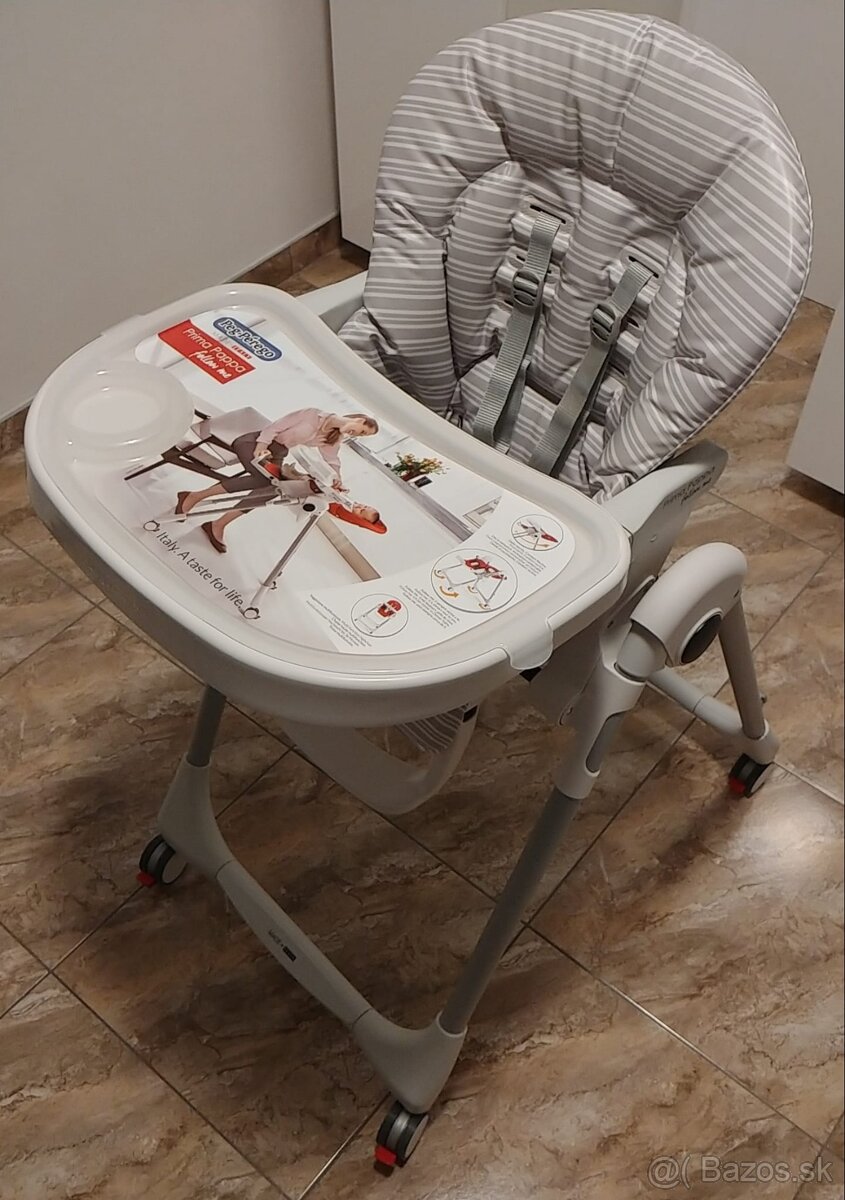 Peg Perego Prima Pappa Follow Me Linear Grey