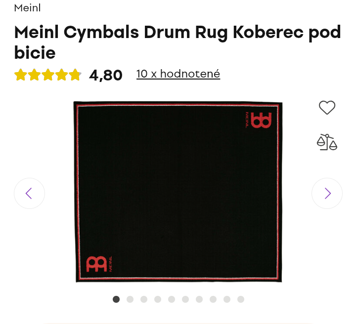 Koberec pod bicie Meinl 160x140 cm