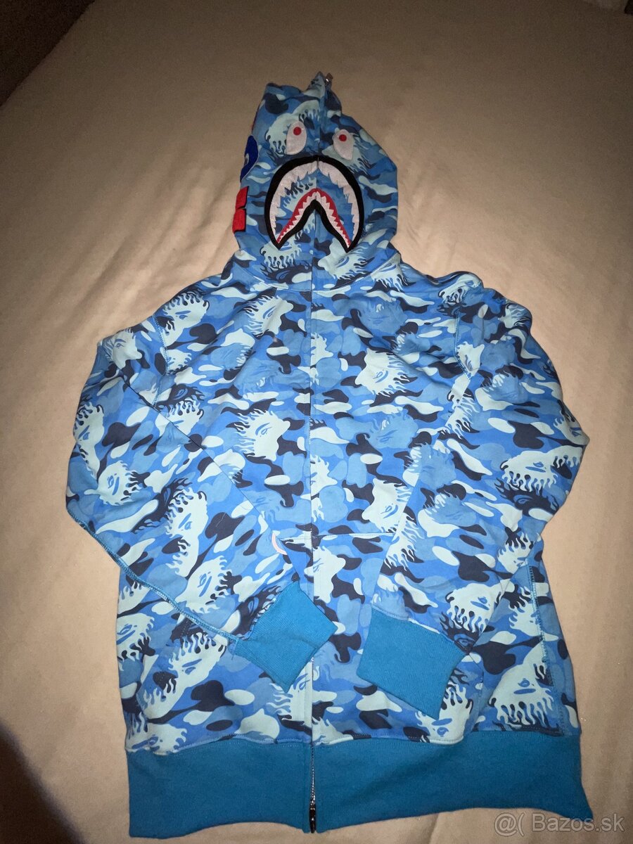 Bape Fire Camo Shark Full Zip Hoodie