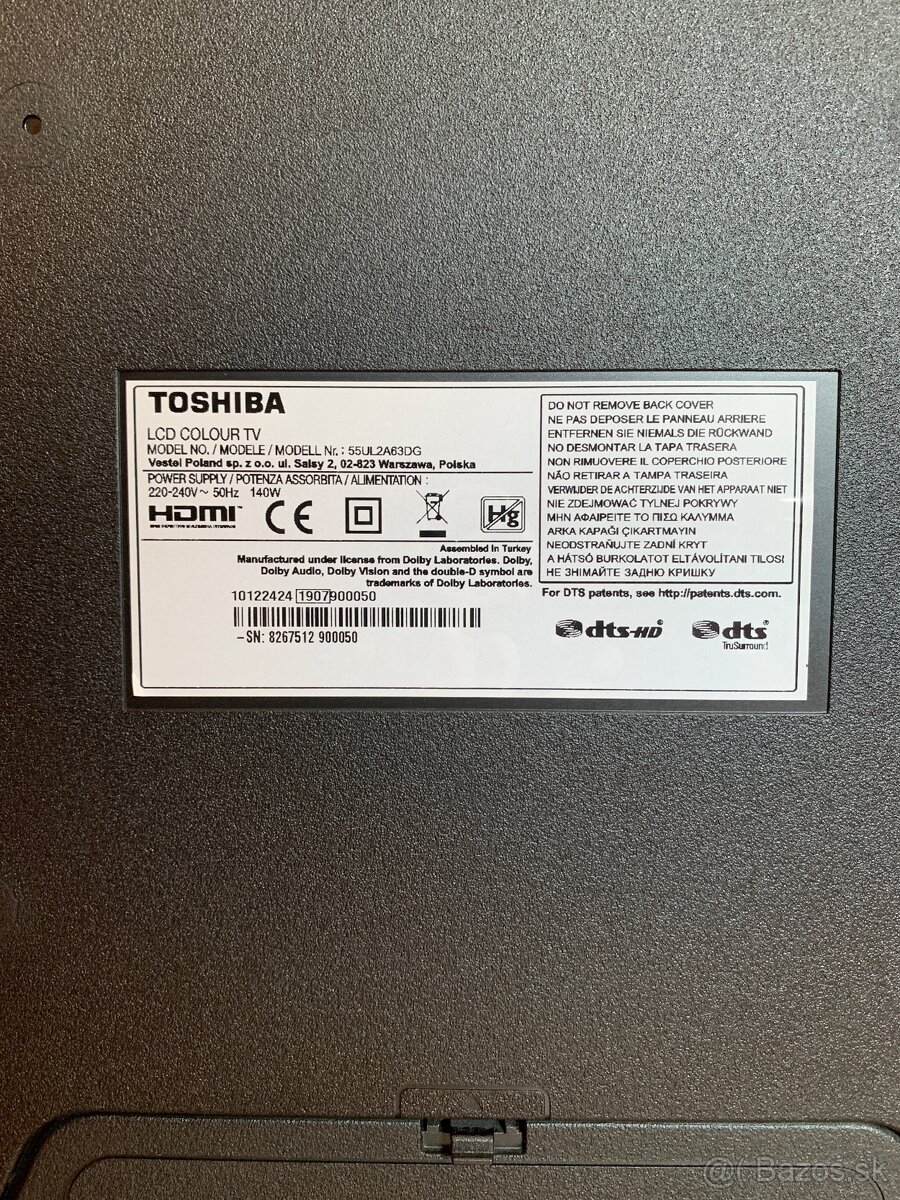 TOSHIBA 55UL2A63DG