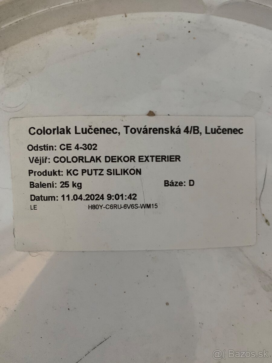 Putz silikon stierka 20 kg cca