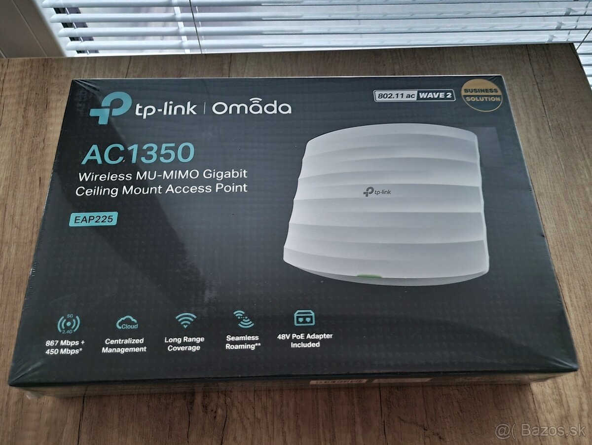 Prístupový bod TP-LINK EAP225 AC1350 Omada - nepoužitý