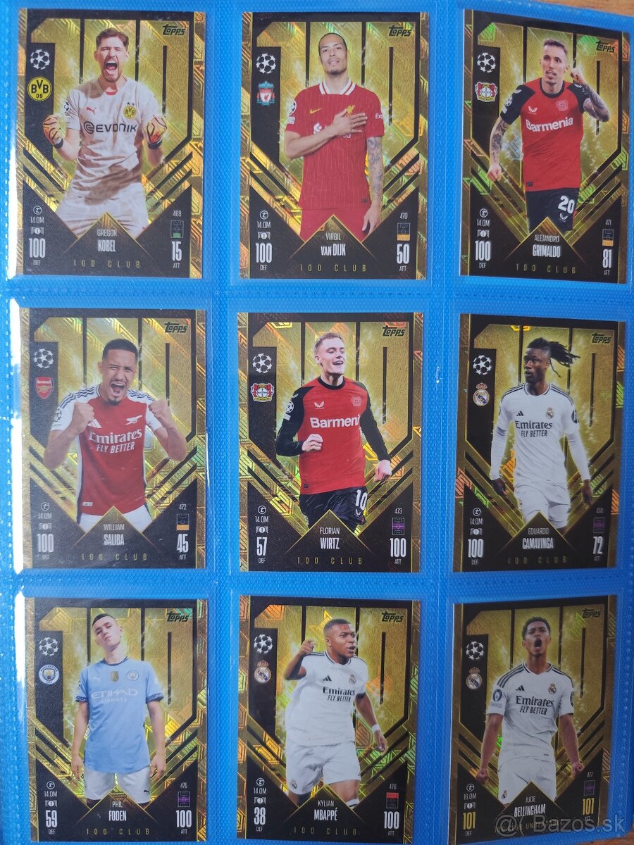 Futbalové kartičky Match Attax Extra 2024/25 - 100 Club