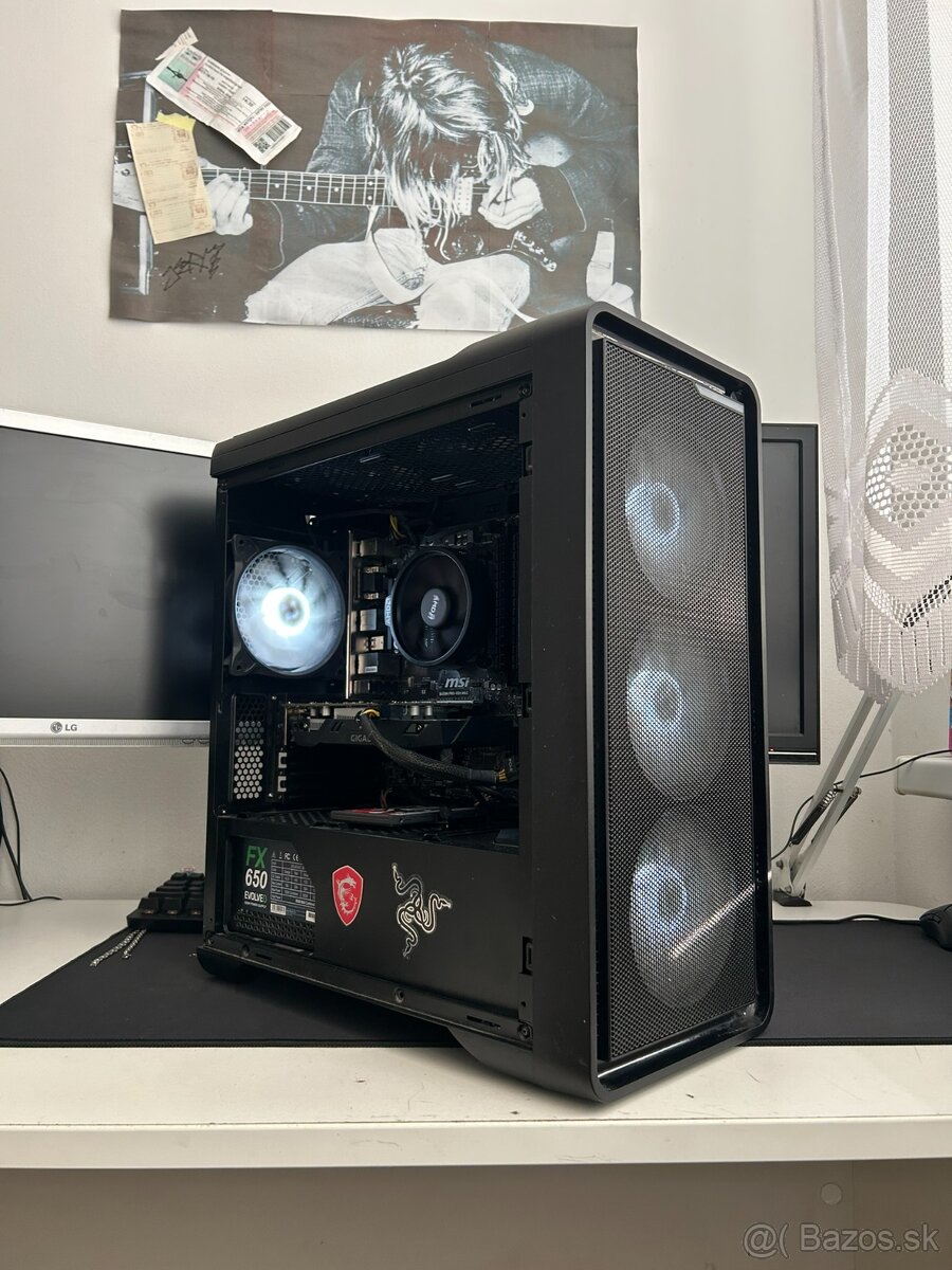 (Rezervované) Herný pc, RYZEN 7 1800x / GTX 1650 / 16GB RAM