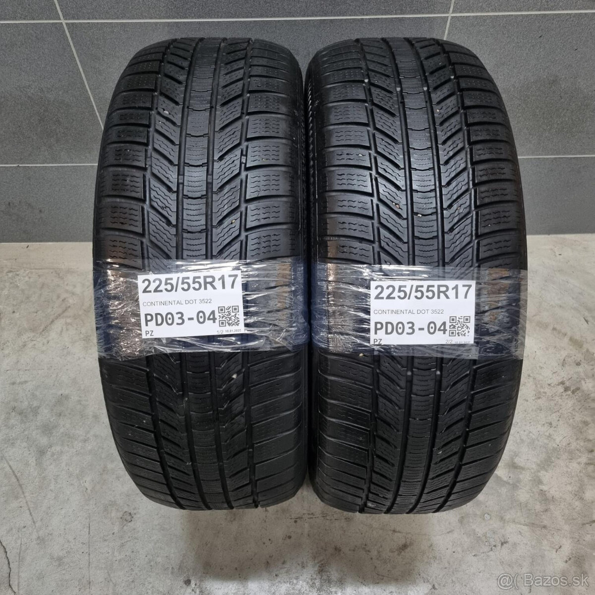 Zimné pneumatiky 225/55 R17 CONTINENTAL DOT3522