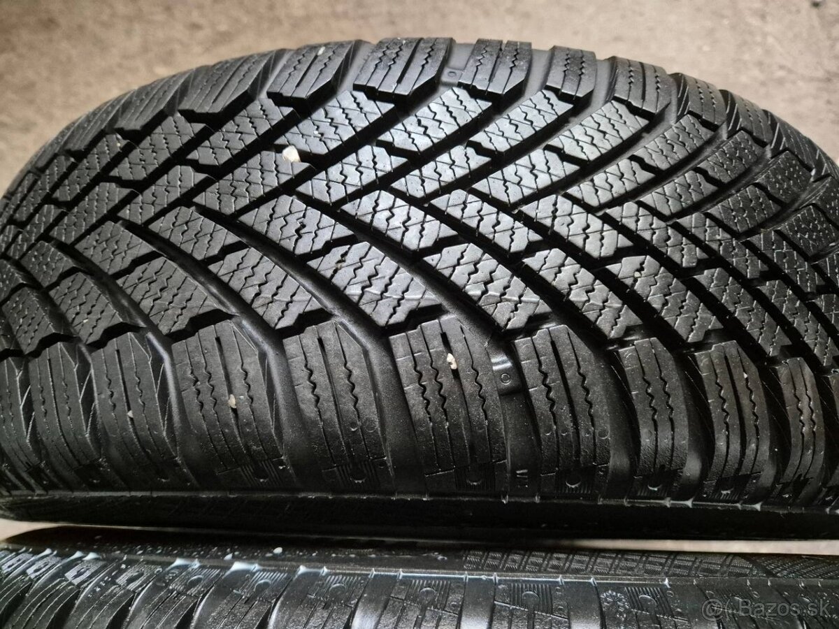 185/60 r15 zimné 4 ks CONTINENTAL dezén 8,3 - 7,2 mm