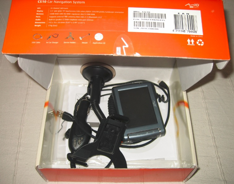 MIO C510 GPS Navigacia