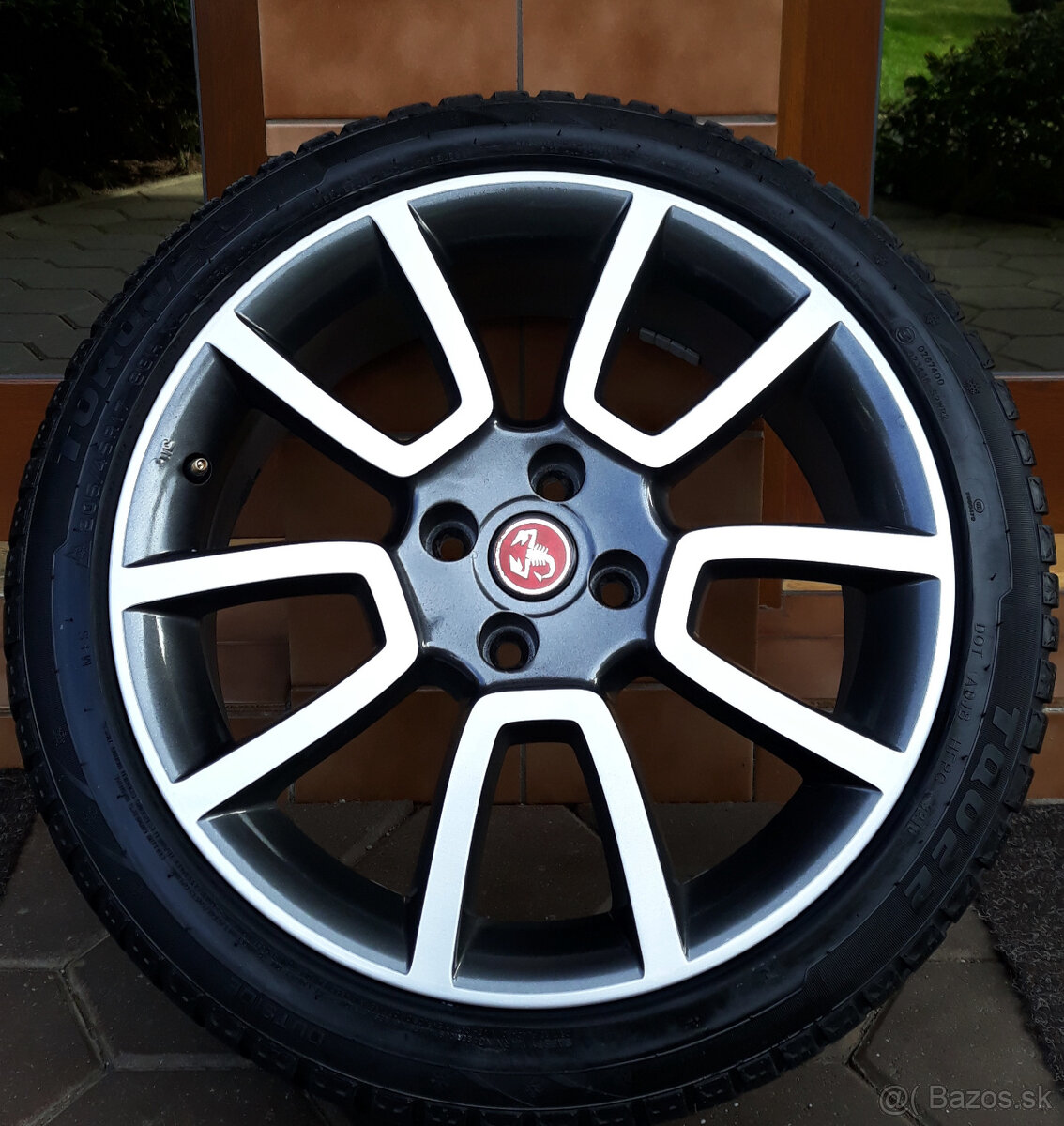 alu R17 4x100, zimné pneu 205/45, orig. Fiat 500