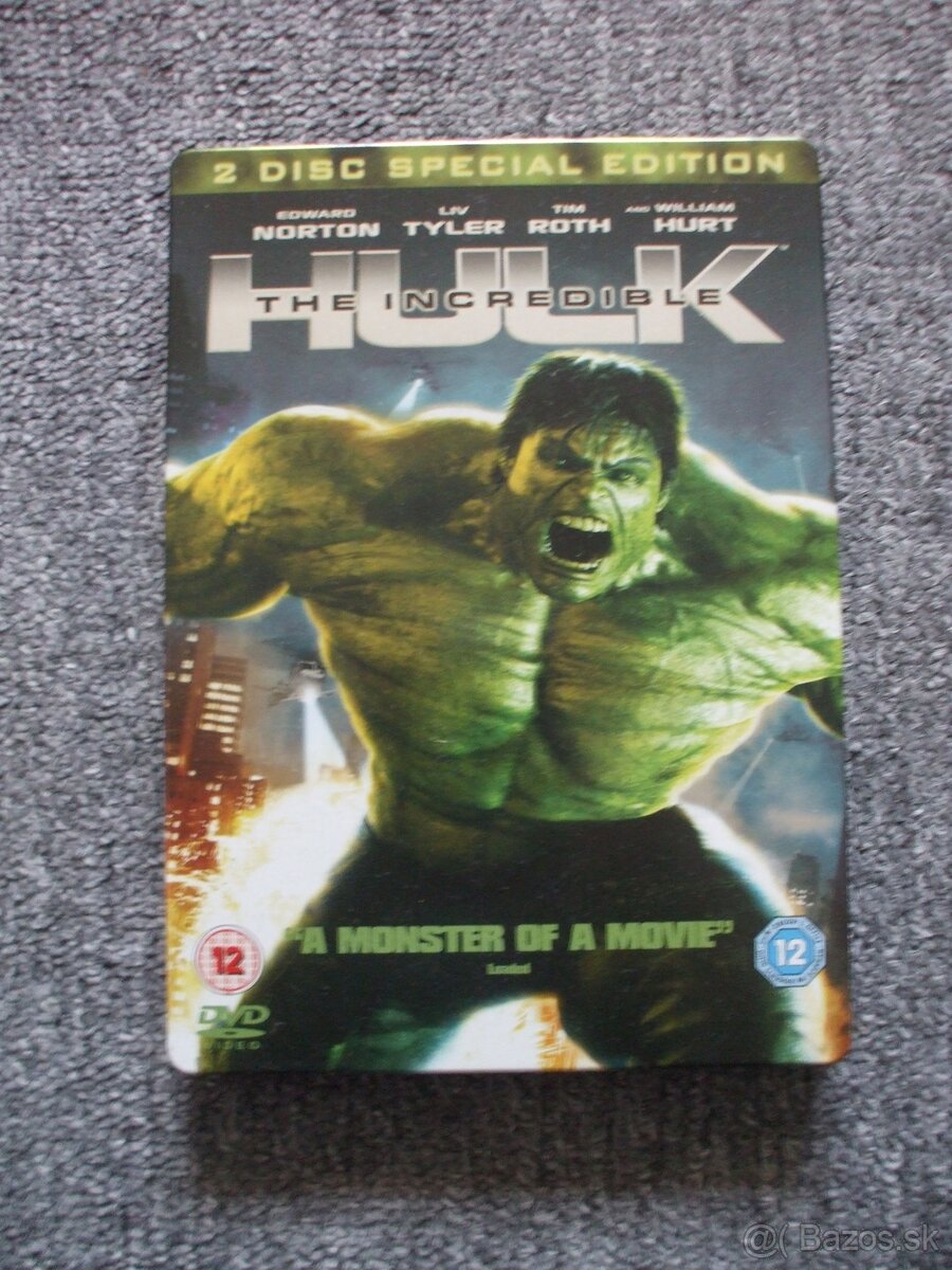 Predám 2 DVD Incredible Hulk Steelbook