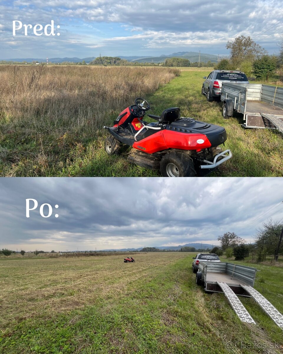 Kosenie zarastených pozemkov - Čistenie pozemkov