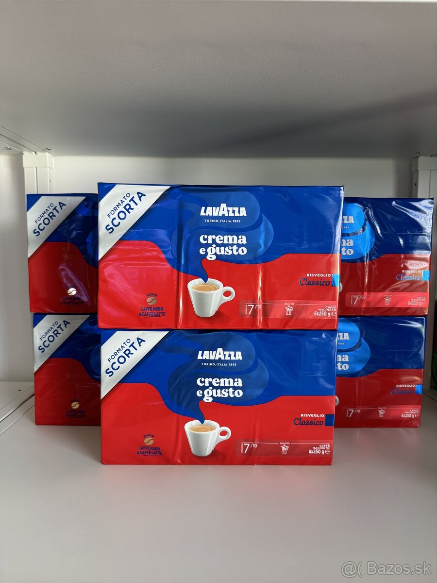 Posledné 2 balenia - Mletá káva Lavazza Crema Gusto 1,5kg