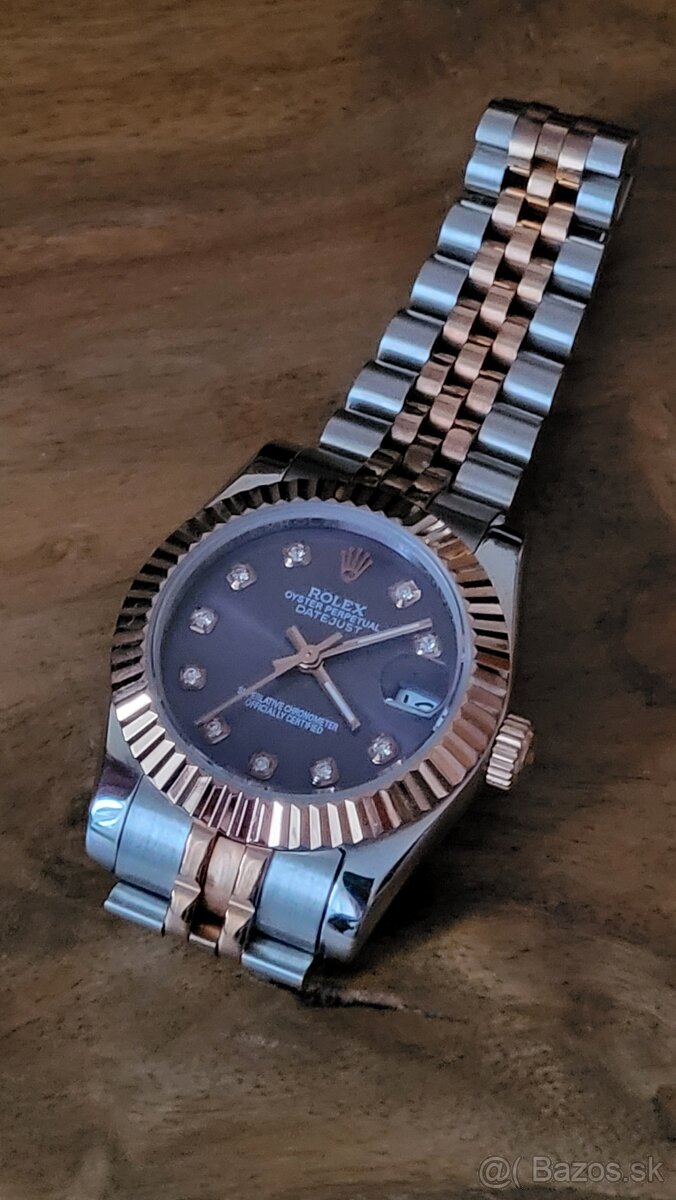 Predám dámske Rolex Date Just color Rose gold, rep.99e