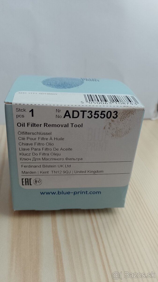 Predam Kľuč na olejový filter BLUE PRINT ADT35503