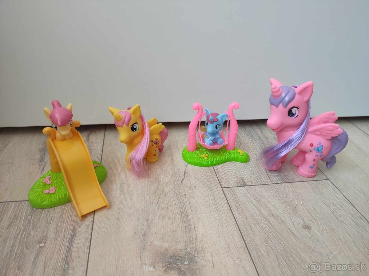 NOVÁ Sada My little pony, koníky s hojdačkou a šmýkačkou