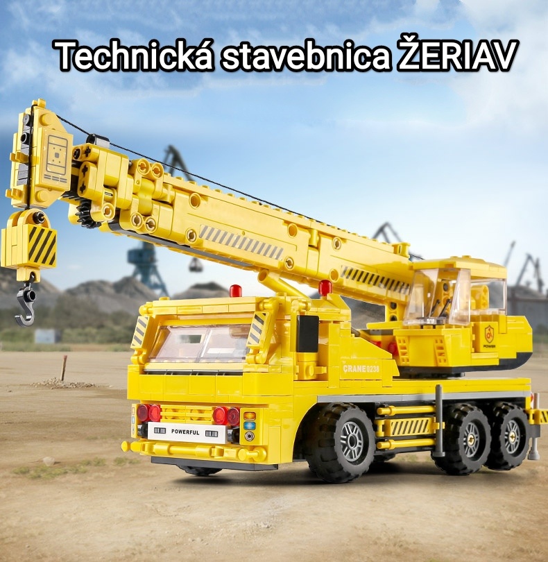 Technická stavebnica ŽERIAV - nová 808 dielcov