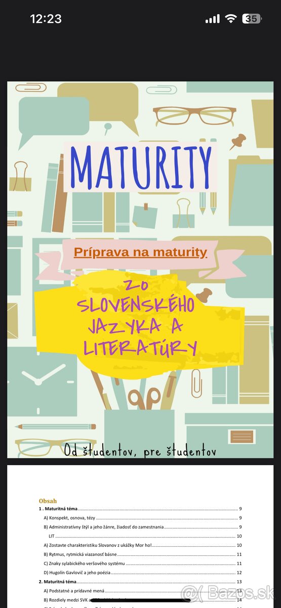 Maturitne temy slovencina a literatura