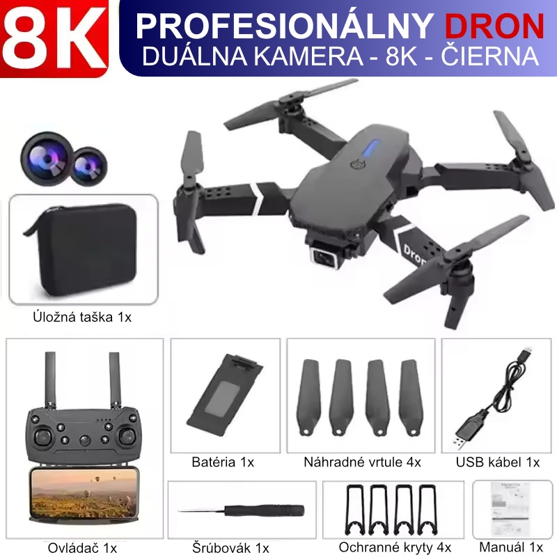 Profesionálny dron s 8K UHD dual kamerou - S príslušenstvom