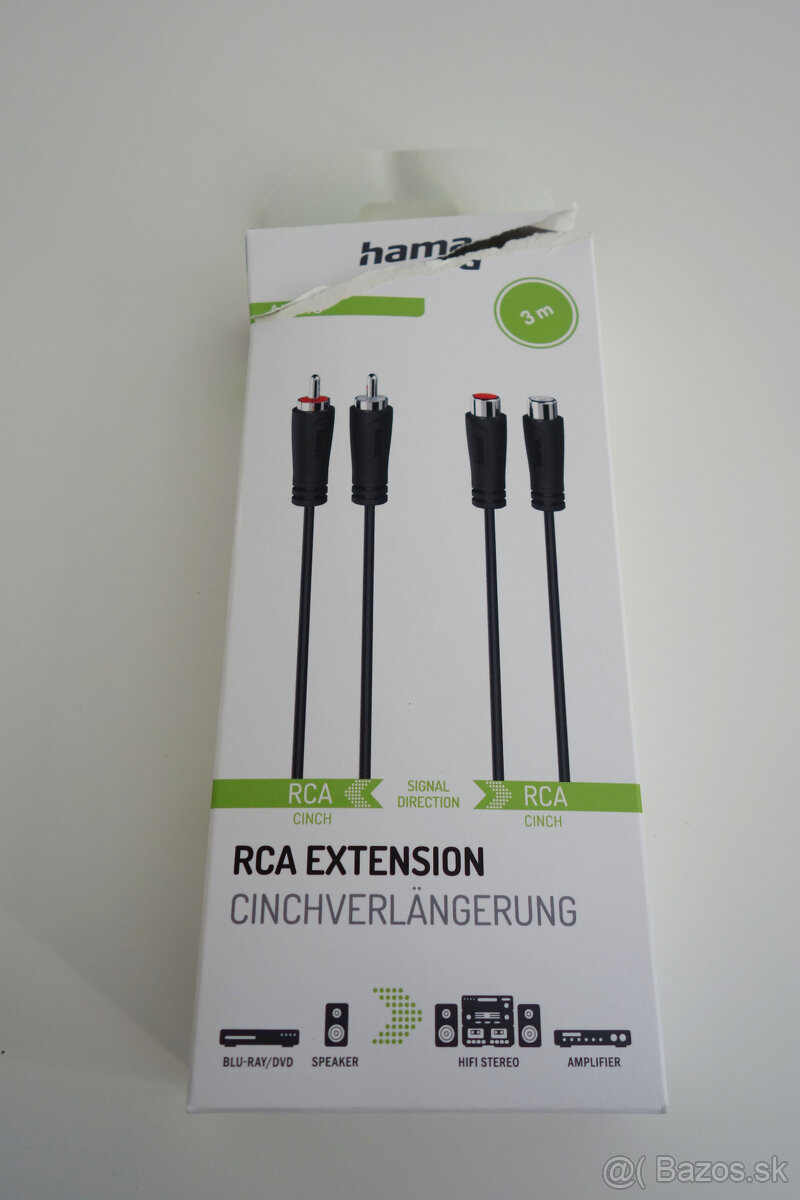 2x 3m Hama Audio kábel RCA (Cinch) Male - Femal