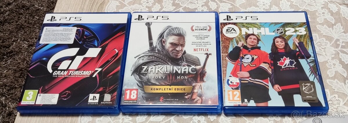 PS5 - Gran Turismo 7, NHL 23, Witcher 3