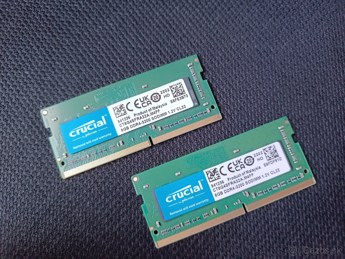 Crucial DDR4 16GB 3200MHz CL22, 2x8GB