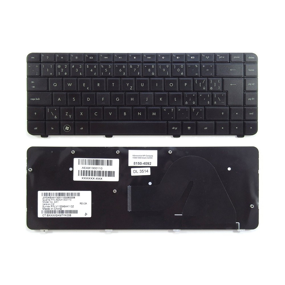 slovenská klávesnica HP Compaq CQ42 G42 black CZ/SK